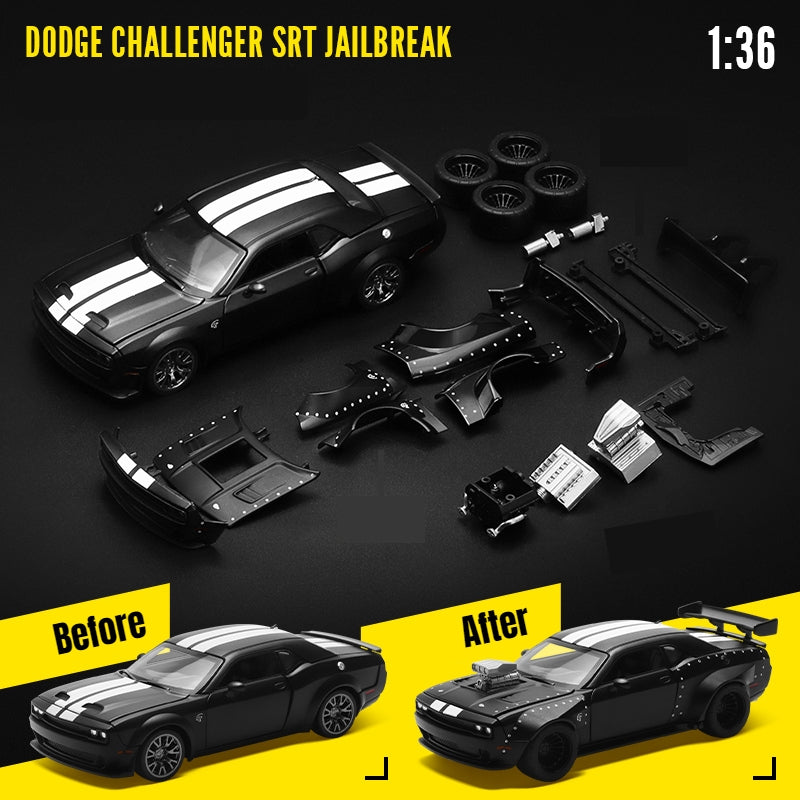 CCA Dodge Challenger, Black, 1:36, DIY, Car tuning