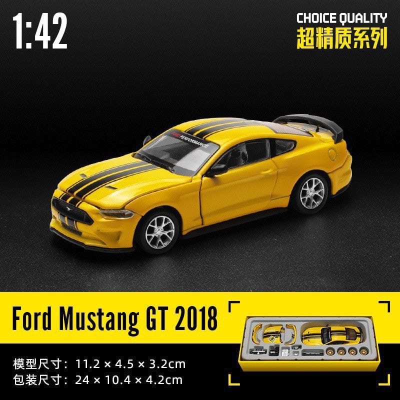 CCA Car Tuning Ford Mustang GT 2018, 1:42 Scale, Yellow