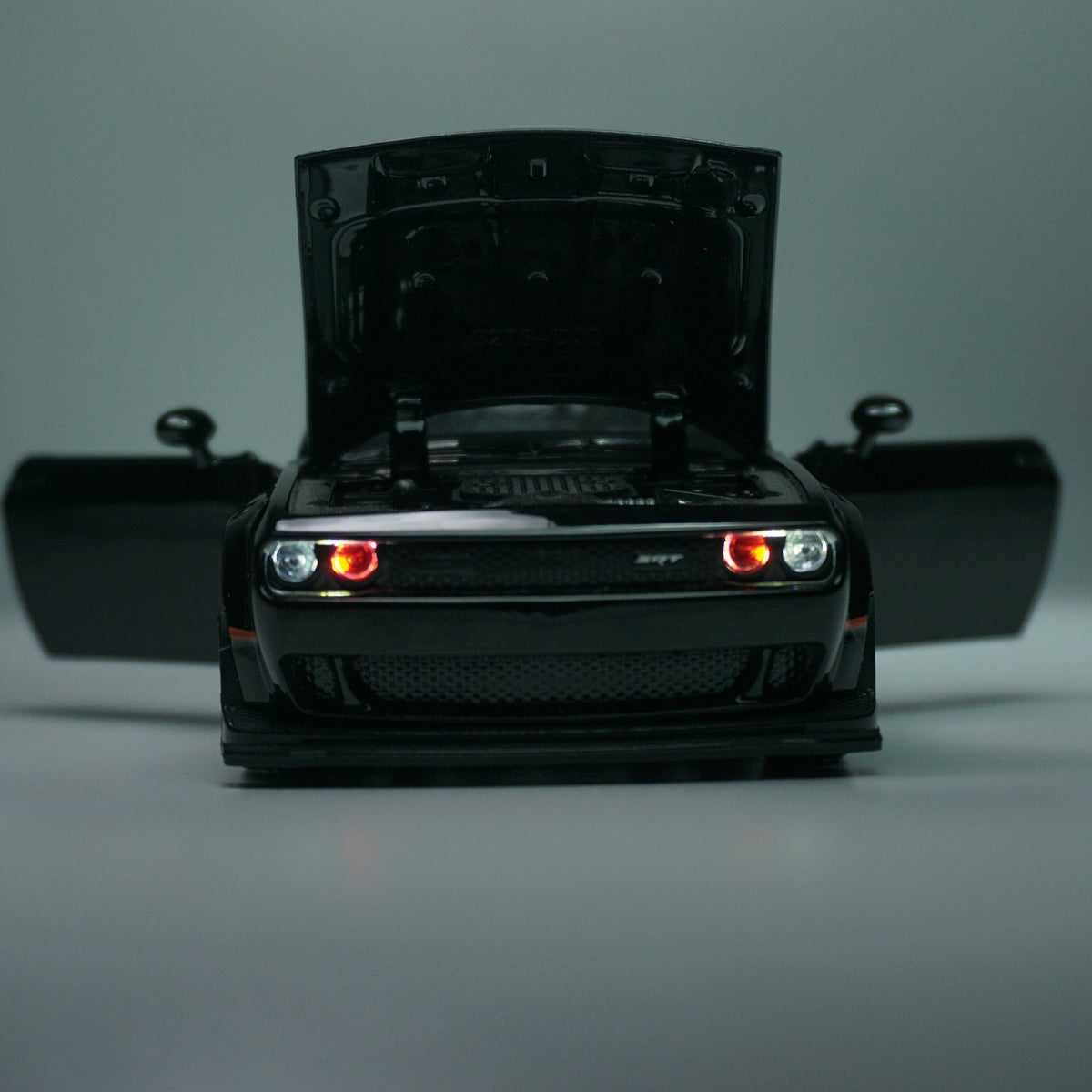 Dodge Challenger Black diecast model car, 1:32 scale