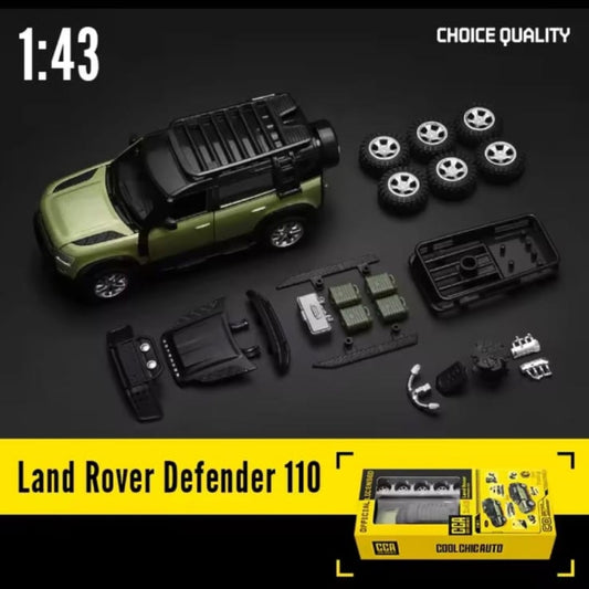 CCA Car Tuning Land Rover Defender 110, 1: 43 Scale, Green