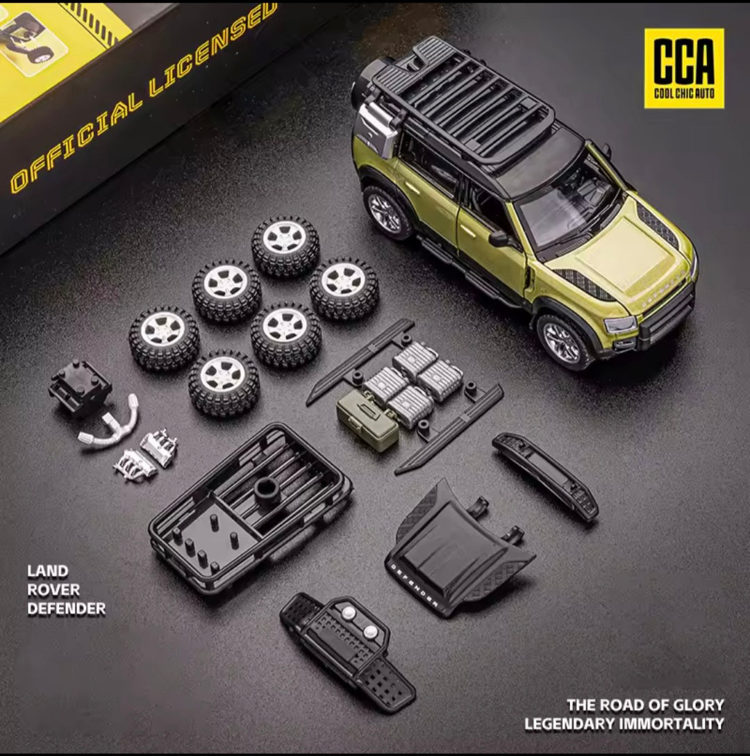 CCA Car Tuning Land Rover Defender 110, 1: 43 Scale, Green