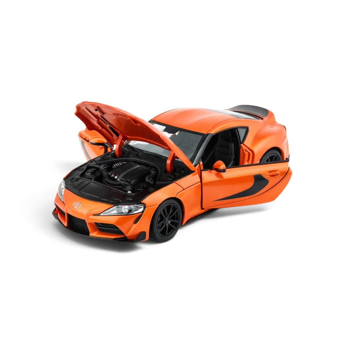 Toyota supra, 1:32 scale, orange with black