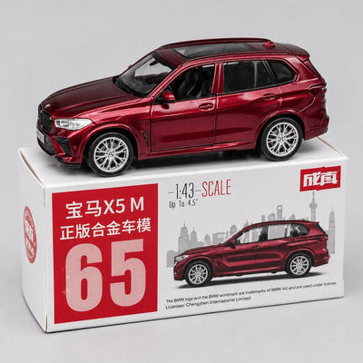BMW X5 M Red diecast model car, 1:43 scale