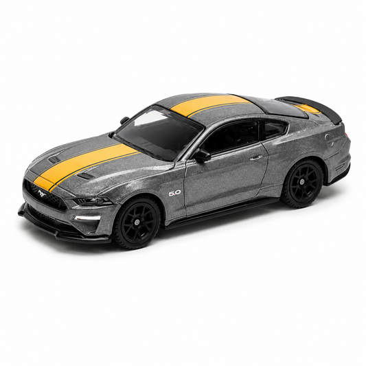 CCA Ford Mustang GT 2018 Grey diecast model car, 1/64 scale