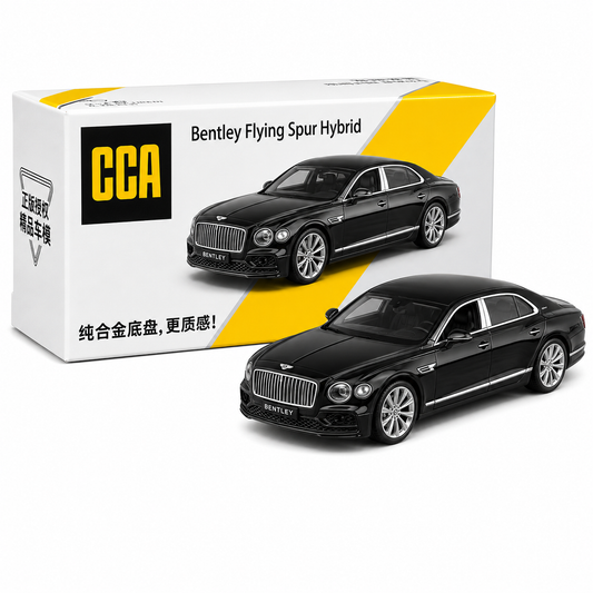 CCA Bentey Flying Spur Hybrid Black diecast model car, 1/64 scale