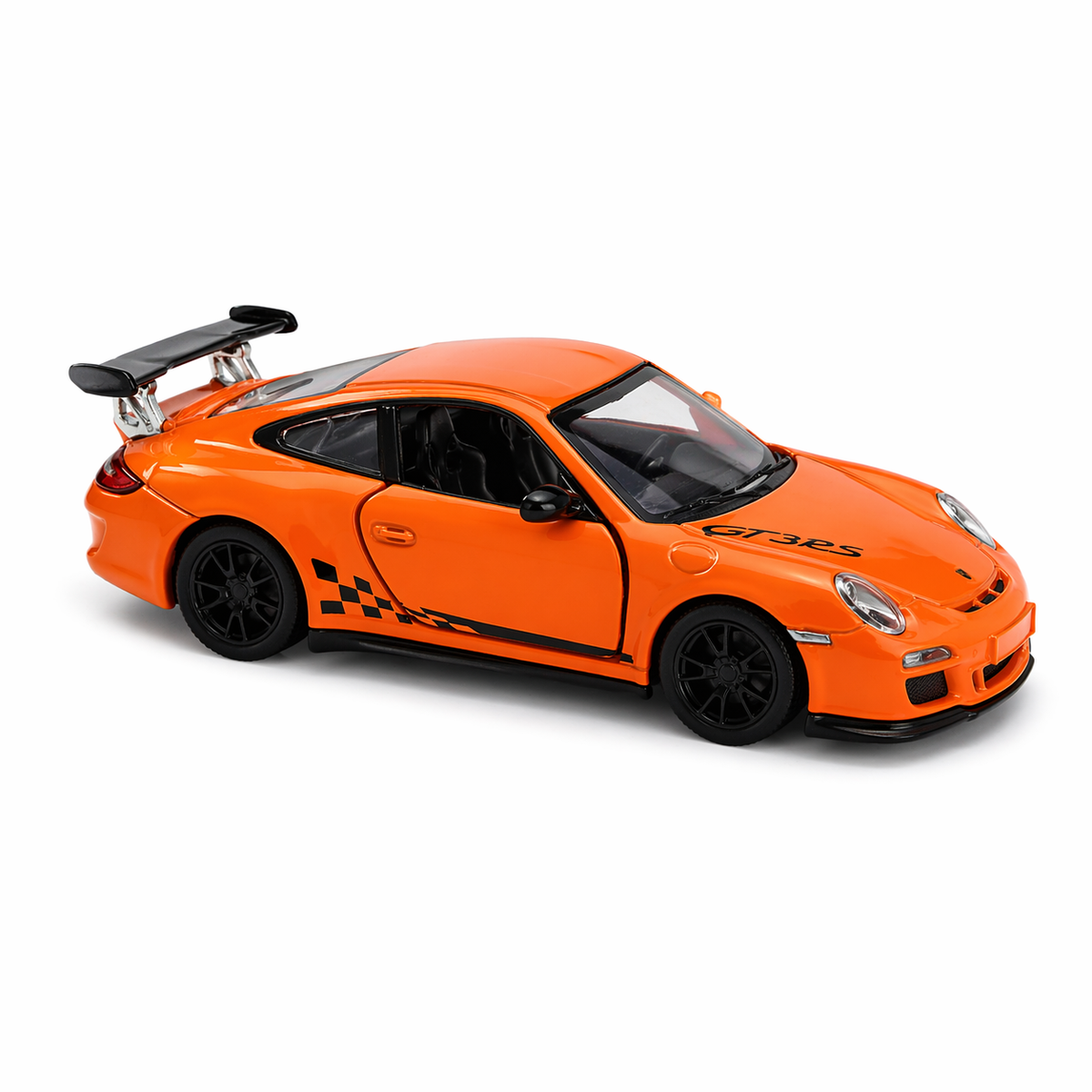 Kinsmart 2010 Porsche 911 GT3 RS Orange diecast model car, 1:36 scale