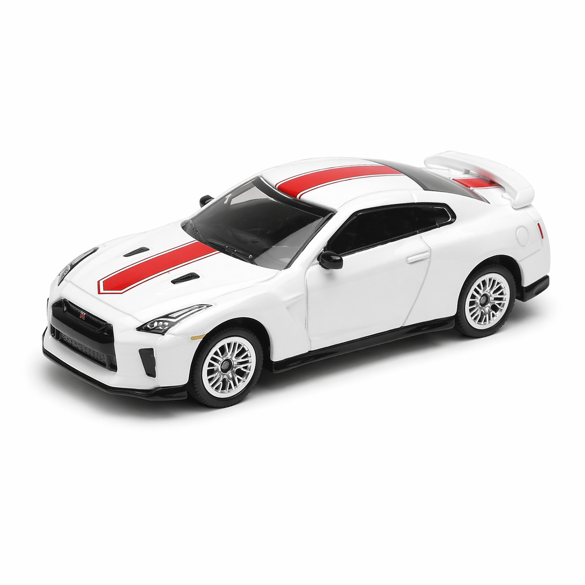 CCA Nissan GT-R R35 White diecast model car, 1/64 scale
