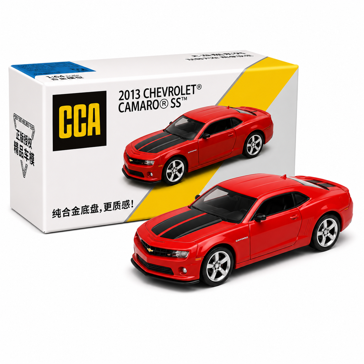 CCA Chevrolet Camaro SS Red diecast model car, 1/64 scale
