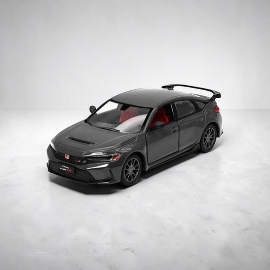 Kinsmart Honda Civic Type R 2024 Black diecast model car, 1:36 scale